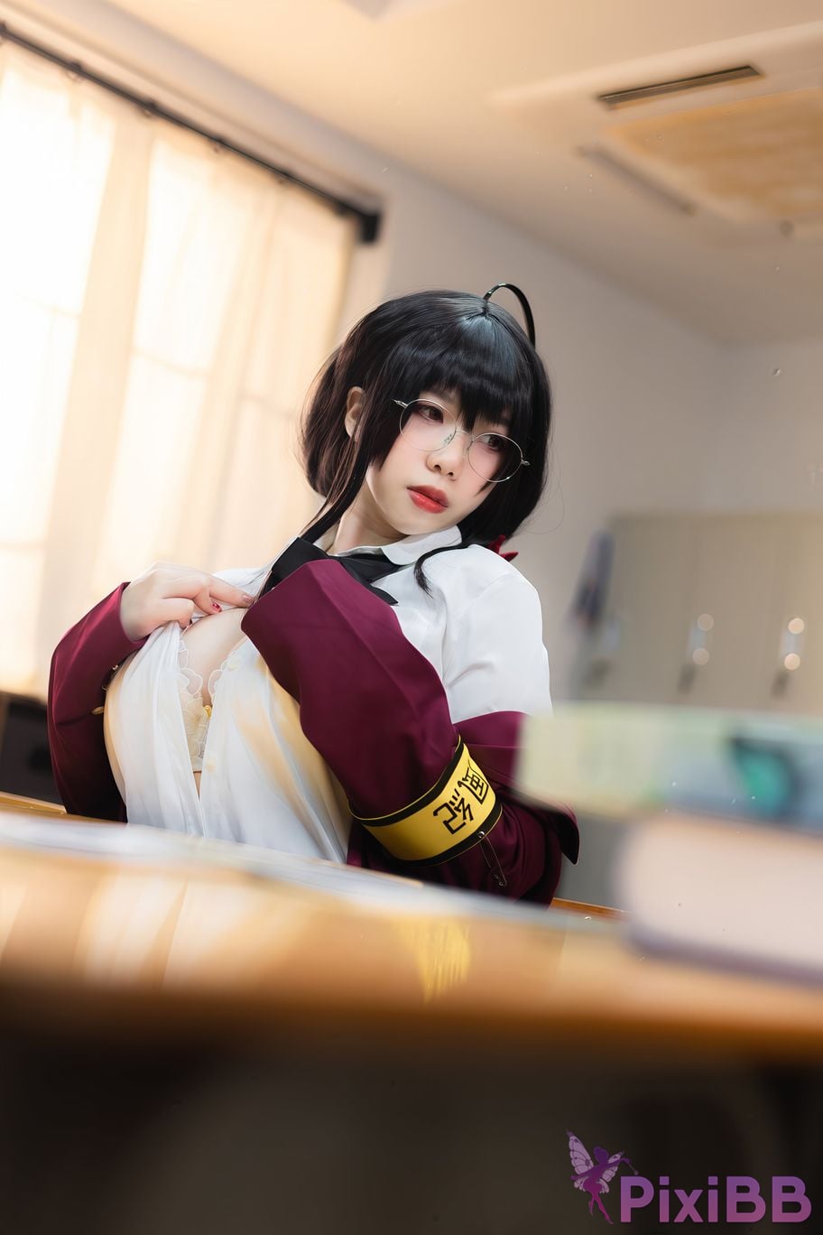 Cosplayer Charming pupils Meroko azur lane Dafeng JK PixiBB.COM 046