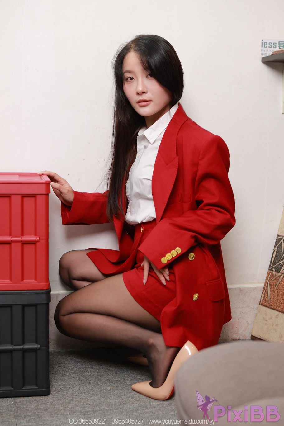 IESS Unconventional Interests No.2264 Wanping Black Silk and Red Outfit superior PixiBB.COM 098
