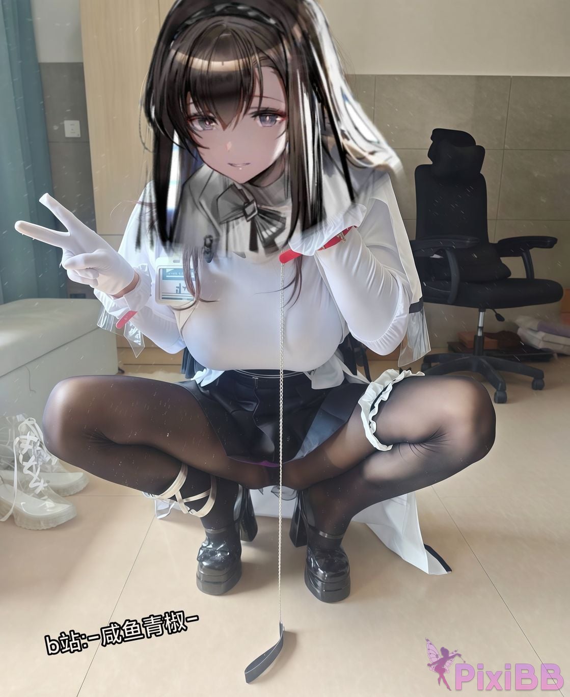 Cosplayer Salted fish and green pepper Arknights Cypress PixiBB.COM 027