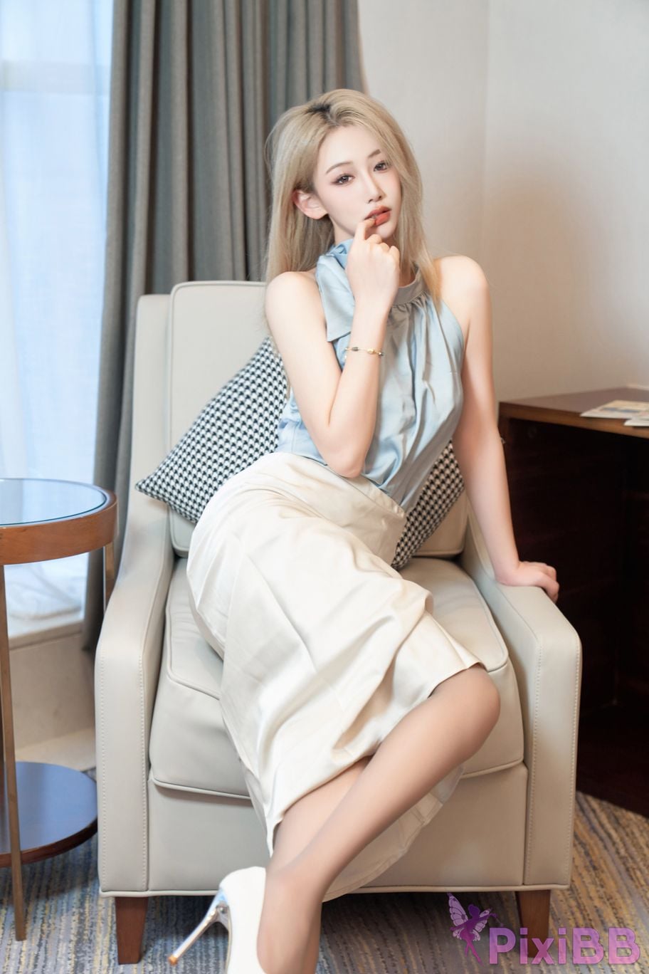 No watermark for in app purchases Shen Qingdai XIUREN model White stockings photo PixiBB.COM 026