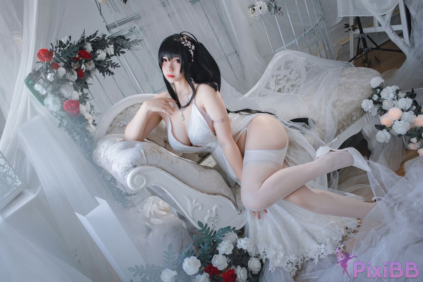 Cosplayer Charming pupils Meroko azur lane big bride PixiBB.COM 004