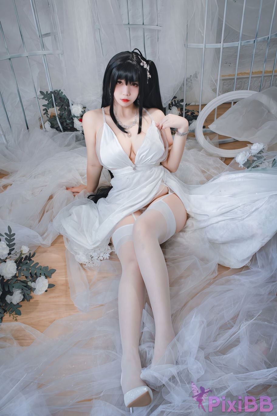 Cosplayer Charming pupils Meroko azur lane big bride PixiBB.COM 006