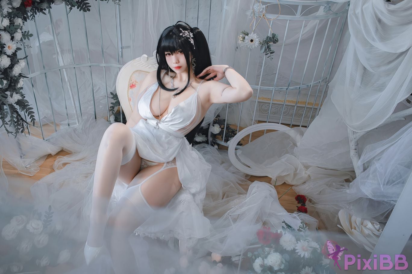 Cosplayer Charming pupils Meroko azur lane big bride PixiBB.COM 014