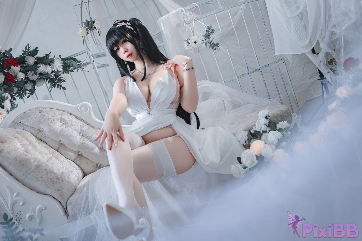 Cosplayer Charming pupils Meroko azur lane big bride PixiBB.COM 017