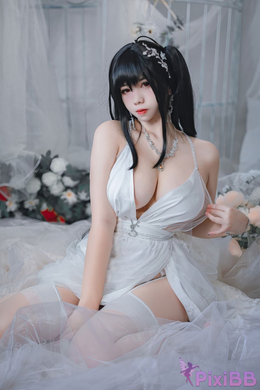 Cosplayer Charming pupils Meroko azur lane big bride PixiBB.COM 020