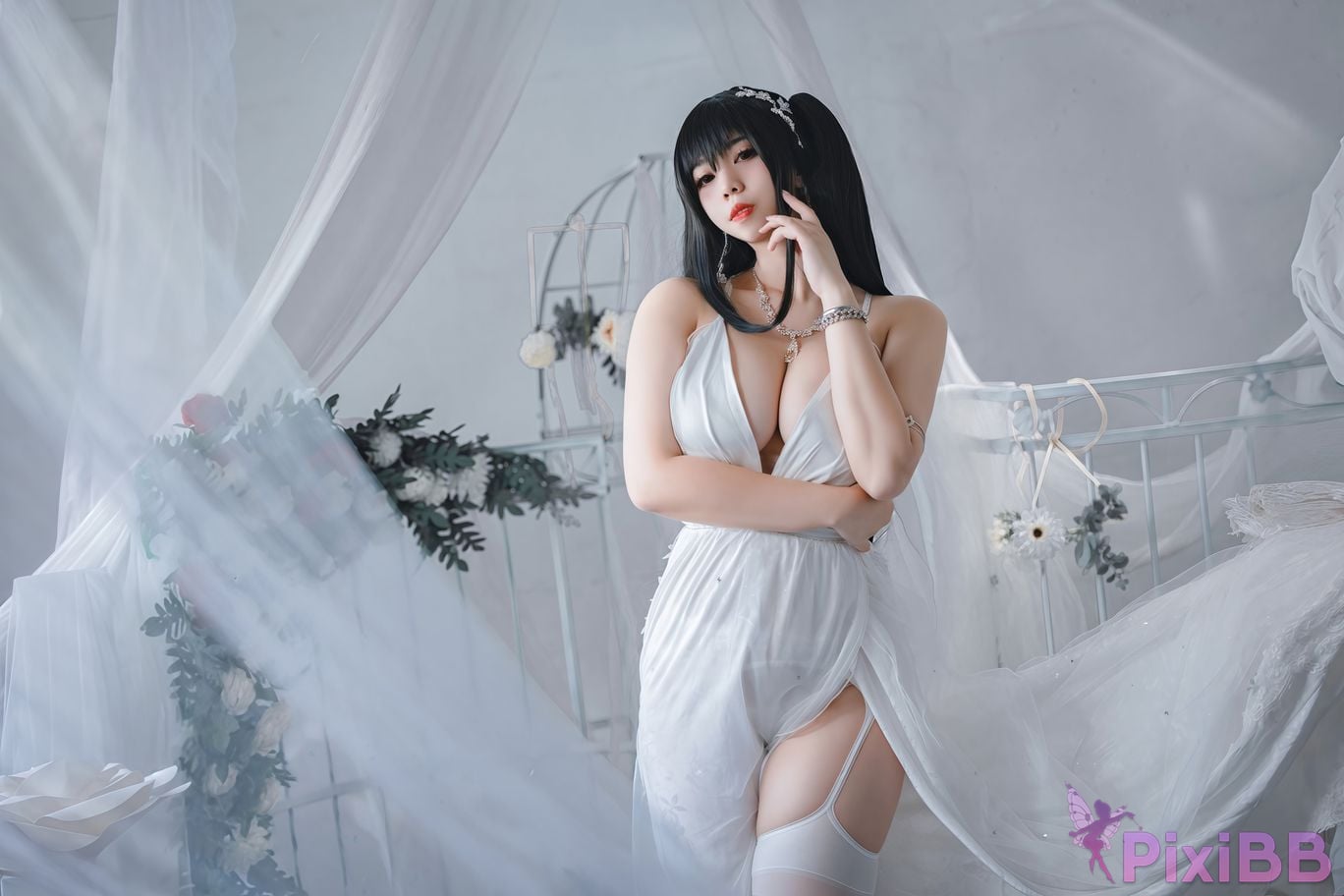Cosplayer Charming pupils Meroko azur lane big bride PixiBB.COM 024