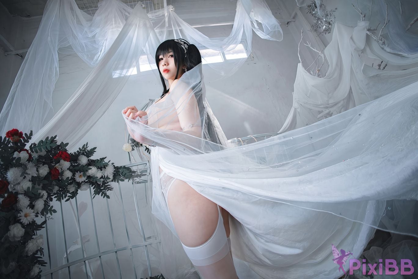 Cosplayer Charming pupils Meroko azur lane big bride PixiBB.COM 030