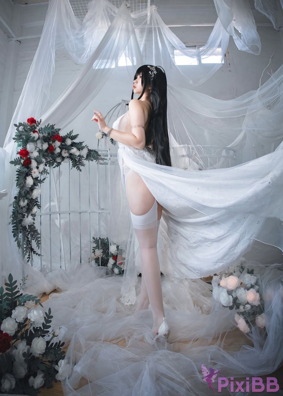 Cosplayer Charming pupils Meroko azur lane big bride PixiBB.COM 031