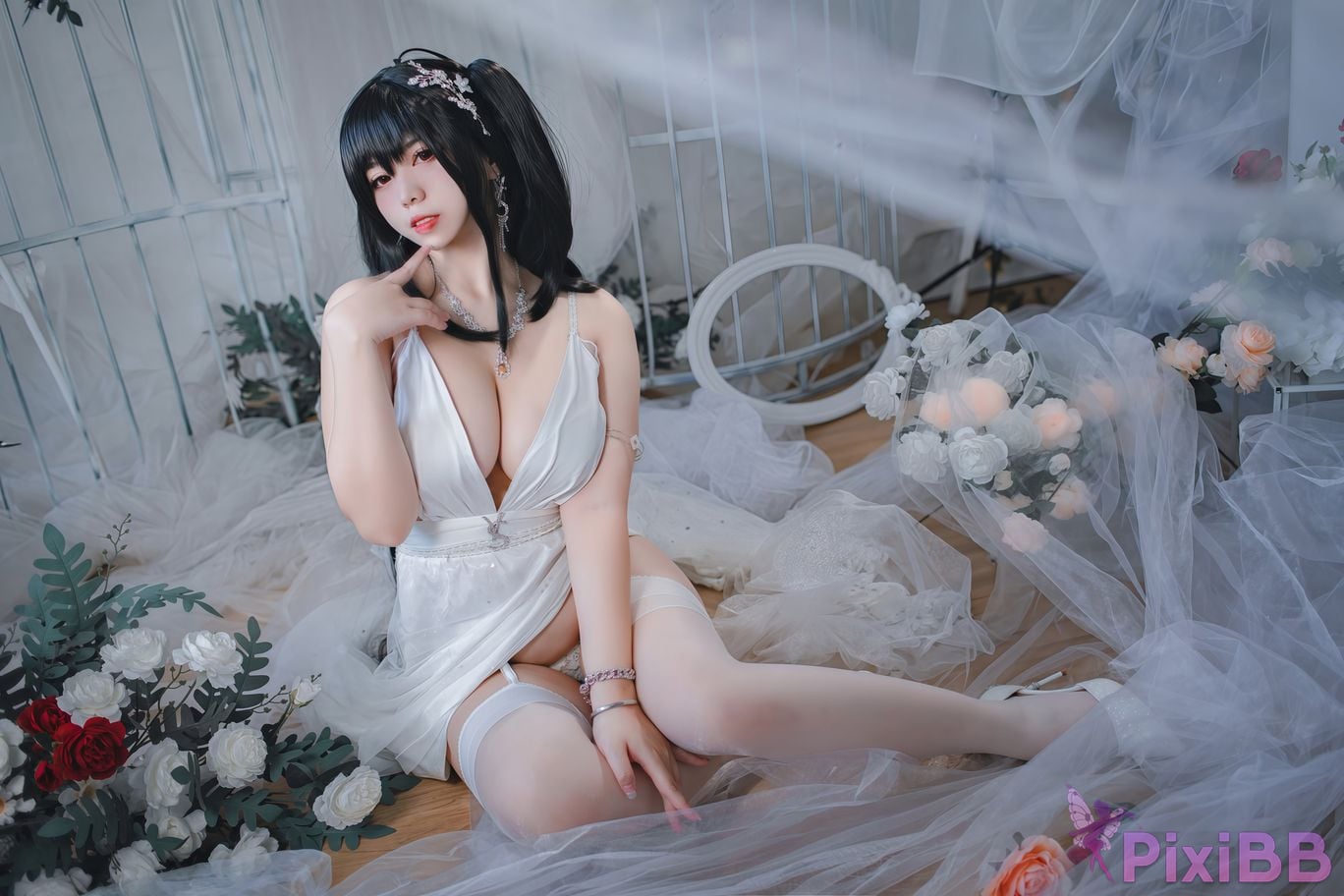 Cosplayer Charming pupils Meroko azur lane big bride PixiBB.COM 034