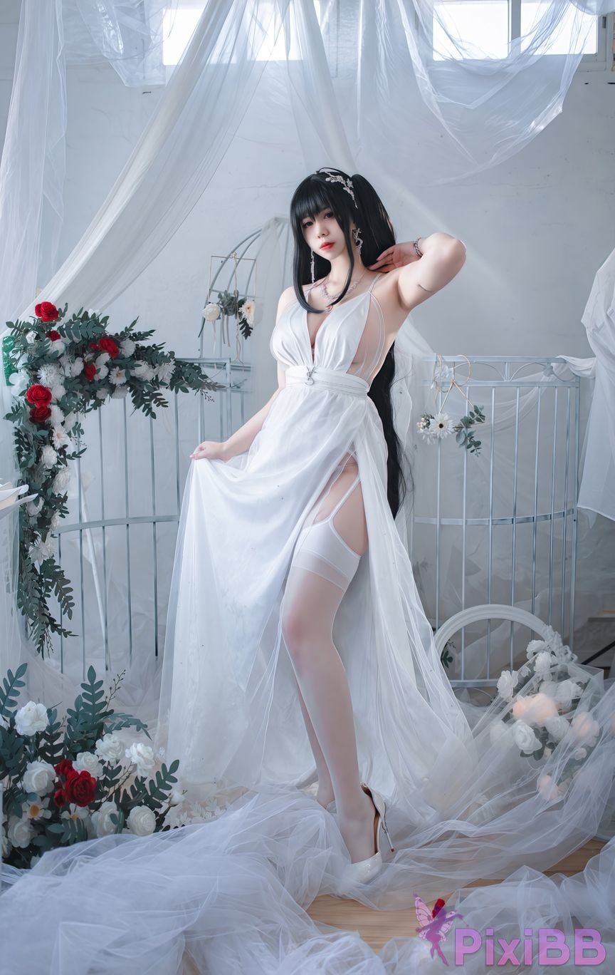Cosplayer Charming pupils Meroko azur lane big bride PixiBB.COM 041