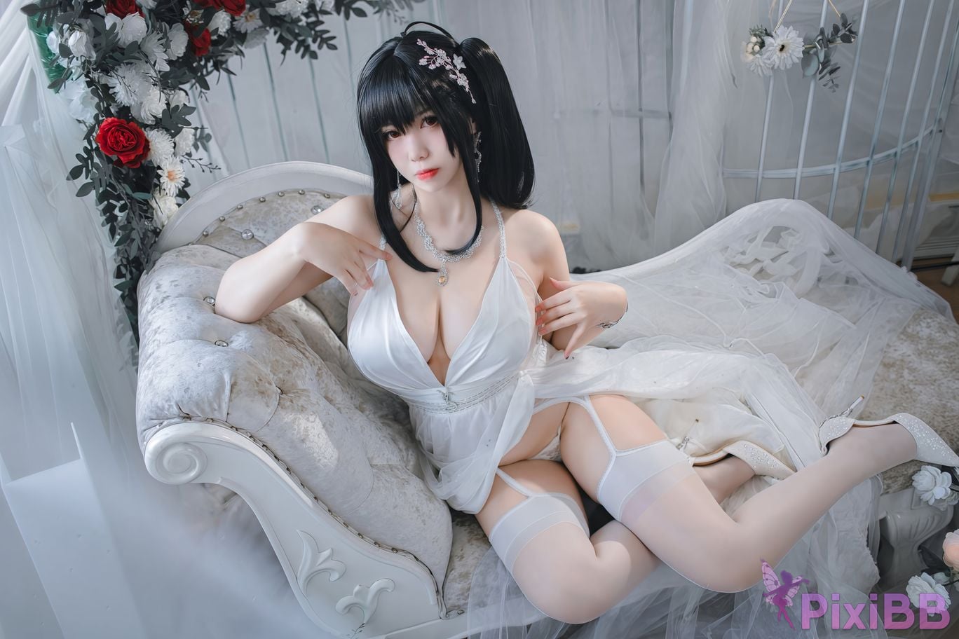 Cosplayer Charming pupils Meroko azur lane big bride PixiBB.COM 042