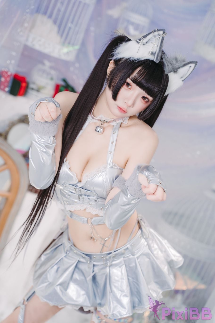 Cosplayer Luoluo Raku Malymoon silver fox PixiBB.COM 014