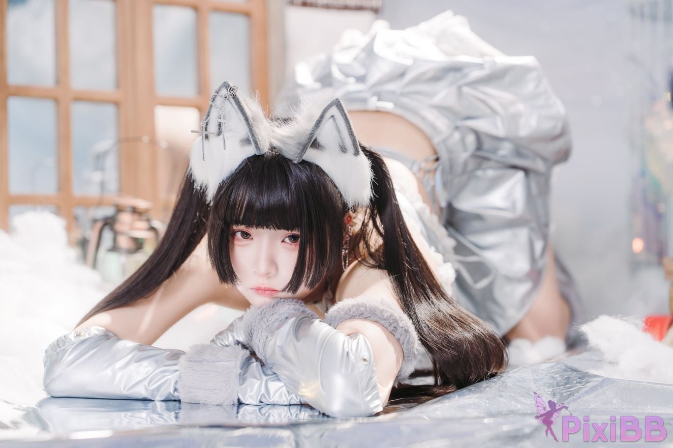 Cosplayer Luoluo Raku Malymoon silver fox PixiBB.COM 015