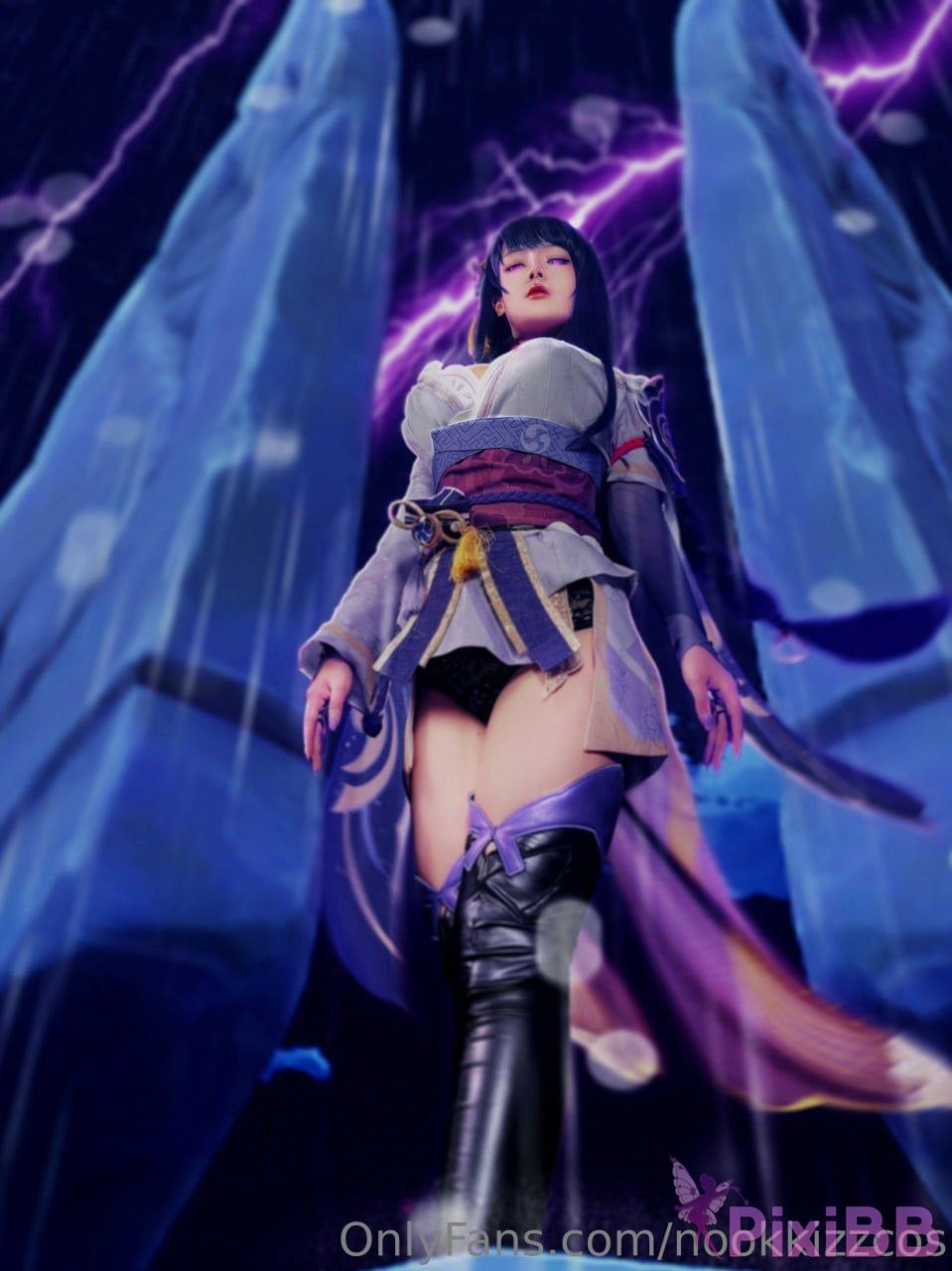 Cosplayer nookkizzcos Raiden Shogun Sangonomiya Kokomi Genshin PixiBB.COM 001