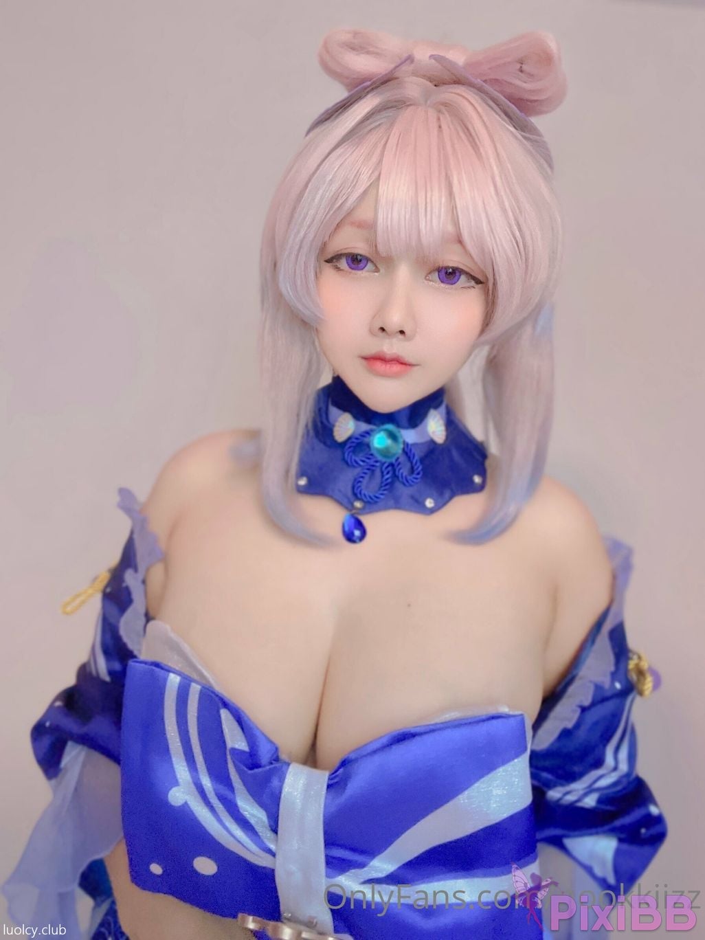 Cosplayer nookkizzcos Raiden Shogun Sangonomiya Kokomi Genshin PixiBB.COM 016