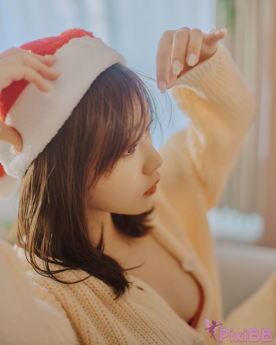 Japanese Idol Kasame Flower rain cape photo collection MerryXmas2022 PixiBB.COM 022
