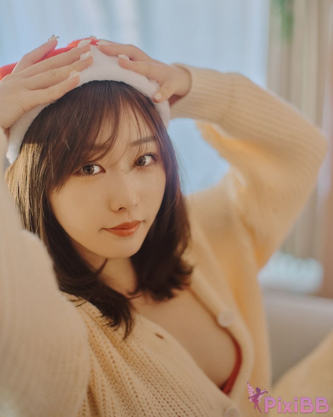 Japanese Idol Kasame Flower rain cape photo collection MerryXmas2022 PixiBB.COM 024