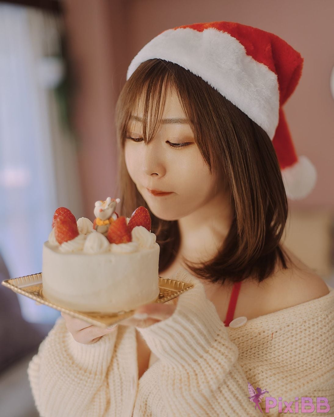 Japanese Idol Kasame Flower rain cape photo collection MerryXmas2022 PixiBB.COM 049