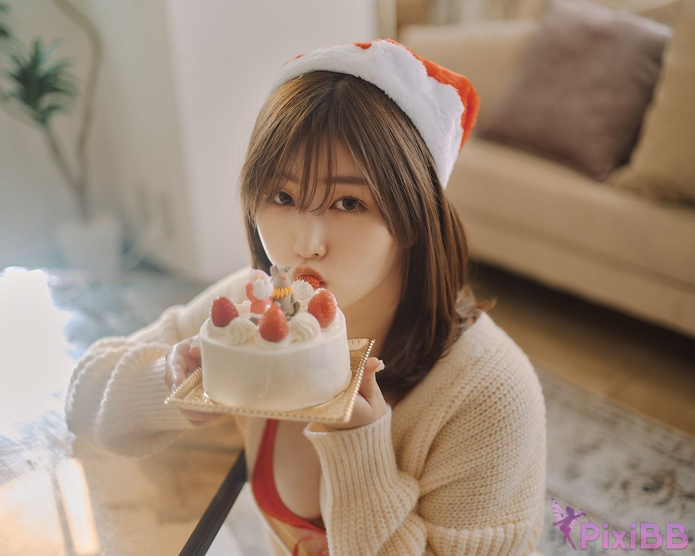 Japanese Idol Kasame Flower rain cape photo collection MerryXmas2022 PixiBB.COM 074