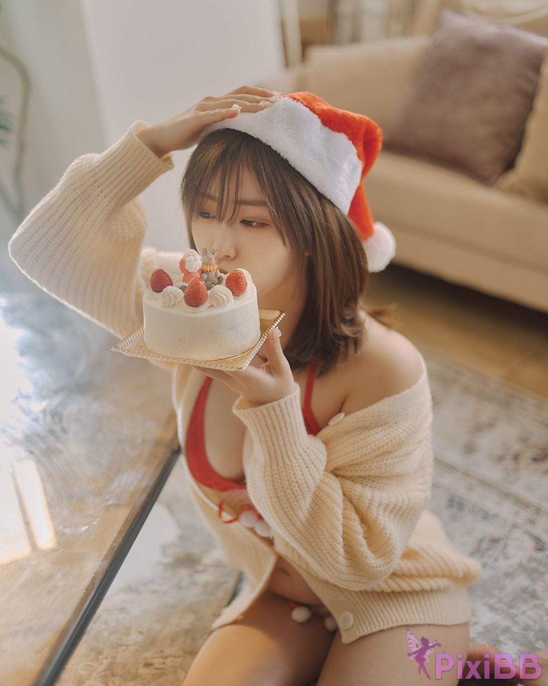 Japanese Idol Kasame Flower rain cape photo collection MerryXmas2022 PixiBB.COM 075
