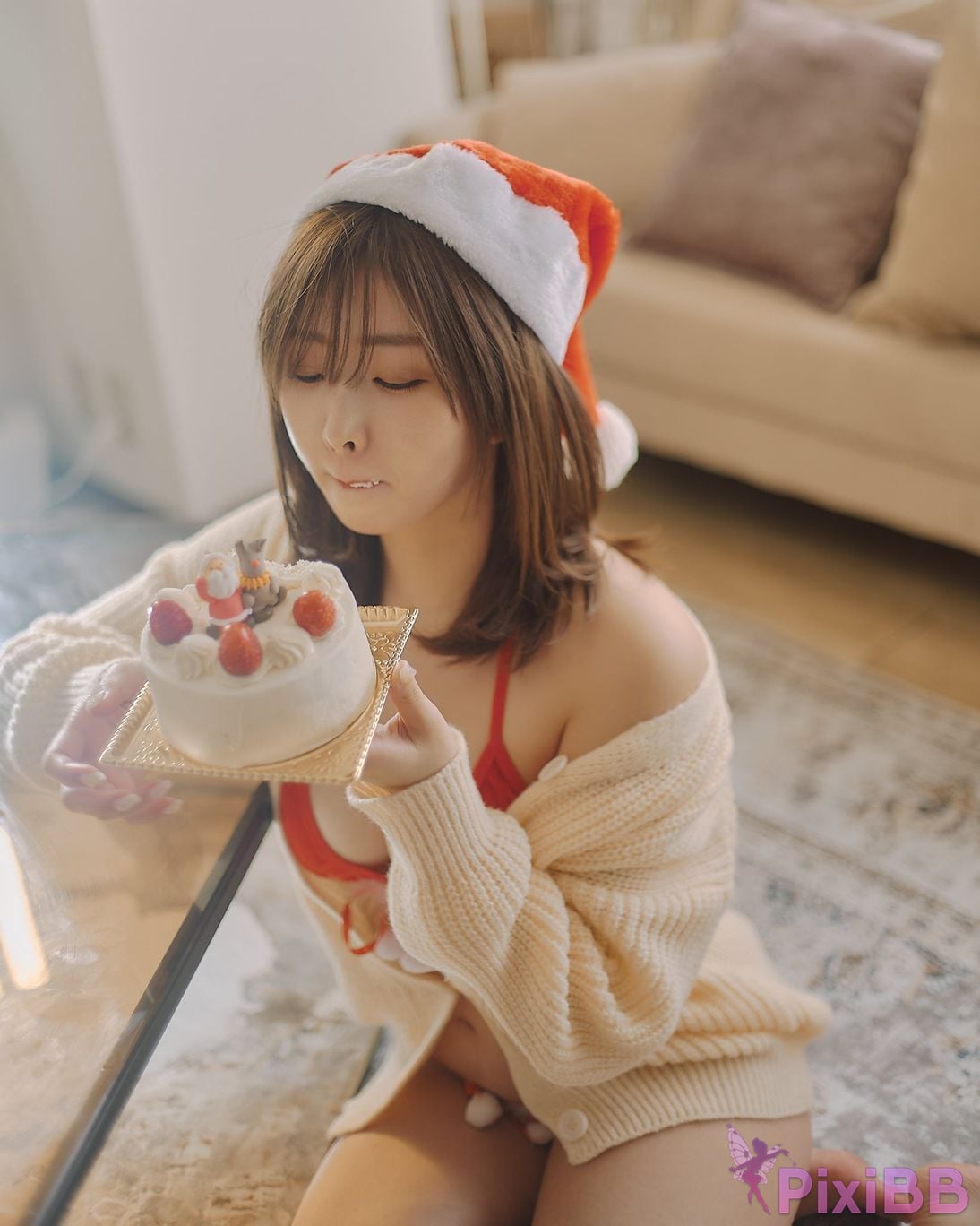 Japanese Idol Kasame Flower rain cape photo collection MerryXmas2022 PixiBB.COM 076