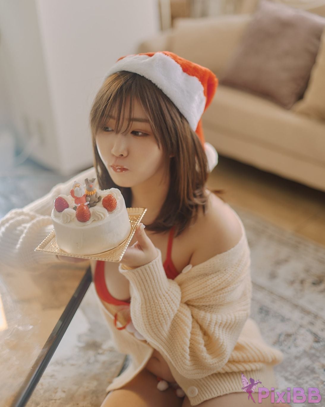 Japanese Idol Kasame Flower rain cape photo collection MerryXmas2022 PixiBB.COM 077