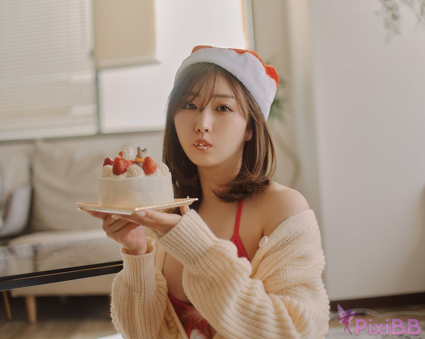 Japanese Idol Kasame Flower rain cape photo collection MerryXmas2022 PixiBB.COM 079
