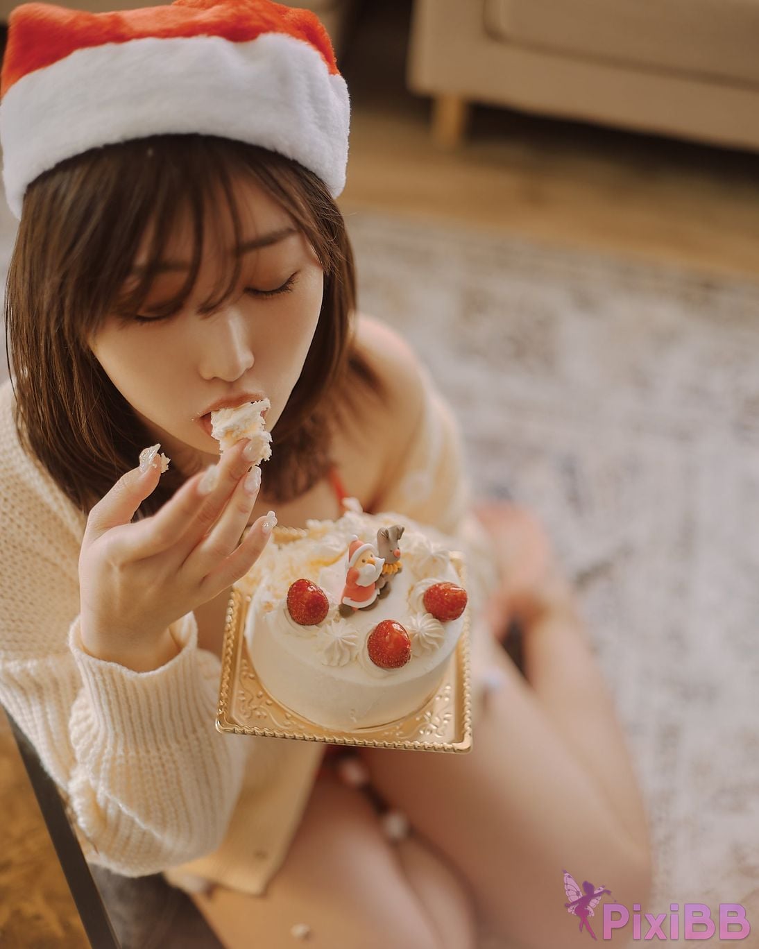 Japanese Idol Kasame Flower rain cape photo collection MerryXmas2022 PixiBB.COM 081