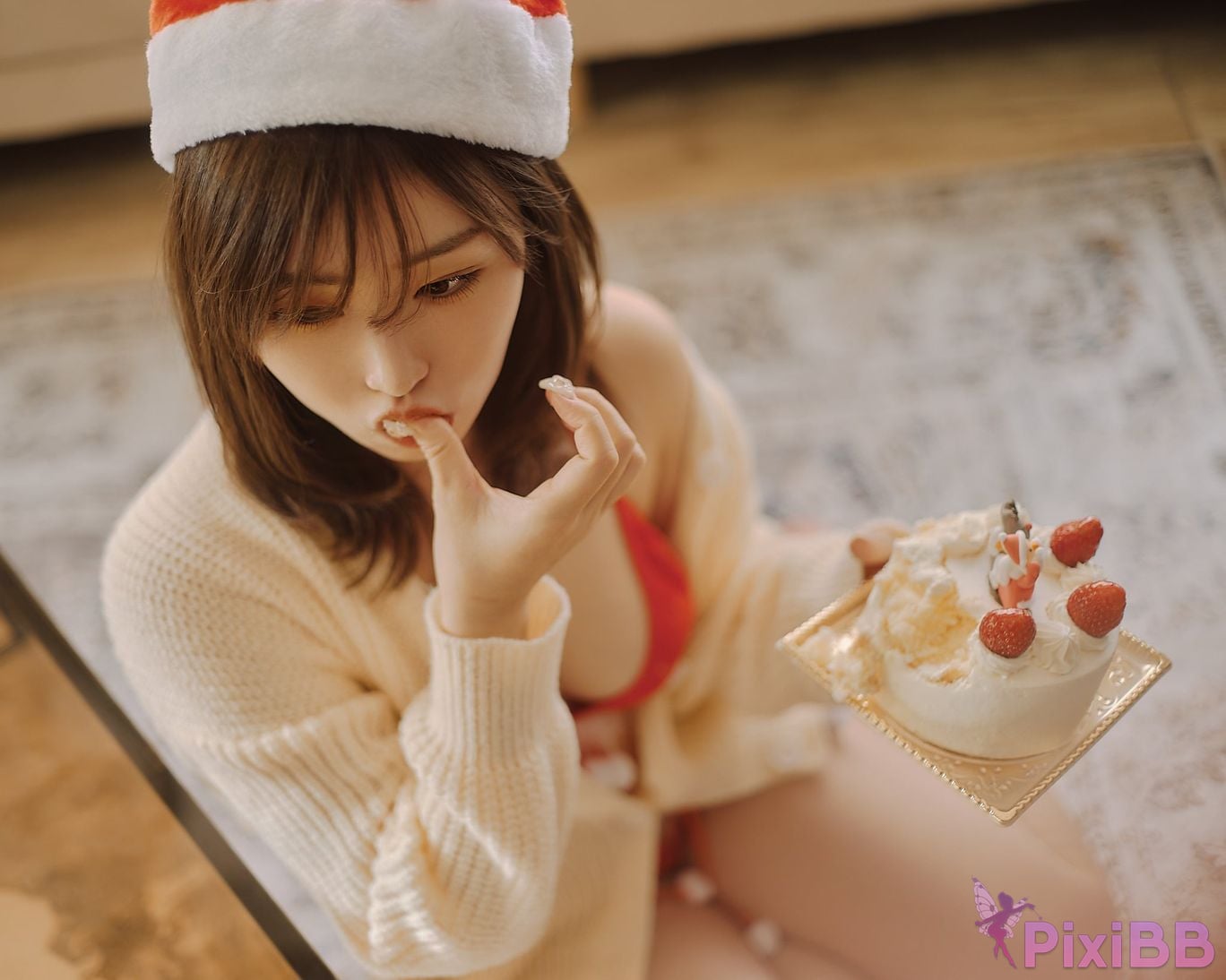 Japanese Idol Kasame Flower rain cape photo collection MerryXmas2022 PixiBB.COM 083