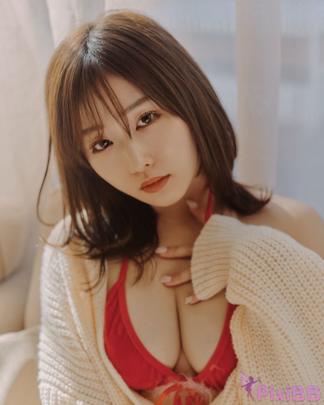 Japanese Idol Kasame Flower rain cape photo collection MerryXmas2022 PixiBB.COM 107