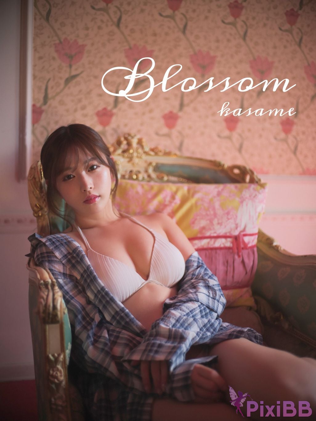 Japanese Idol Kasame Flower rain cape photo collection Blossom PixiBB.COM 001