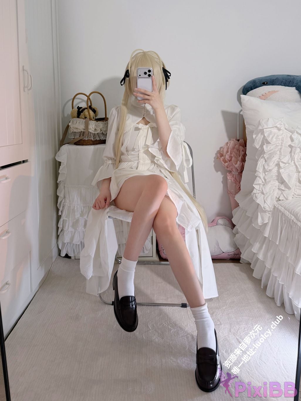 OtherXXX 18jkpeach Fairy peach a sweet Cos White haired girl PixiBB.COM 005