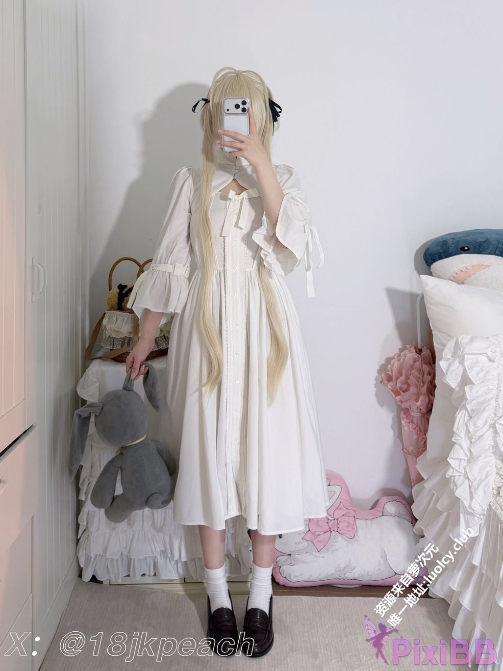 OtherXXX 18jkpeach Fairy peach a sweet Cos White haired girl PixiBB.COM 012