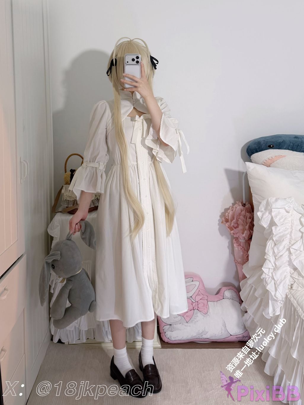 OtherXXX 18jkpeach Fairy peach a sweet Cos White haired girl PixiBB.COM 023