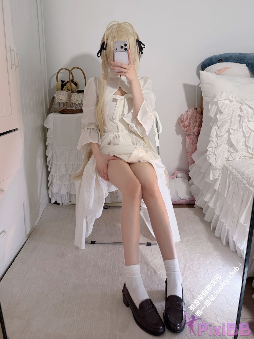 OtherXXX 18jkpeach Fairy peach a sweet Cos White haired girl PixiBB.COM 033
