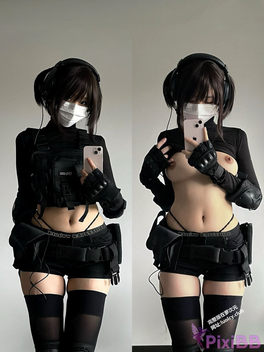 Cosplayer Youbao three years old Top White Tiger Loli Benefit Subscription OL black stockings 2 PixiBB.COM 041