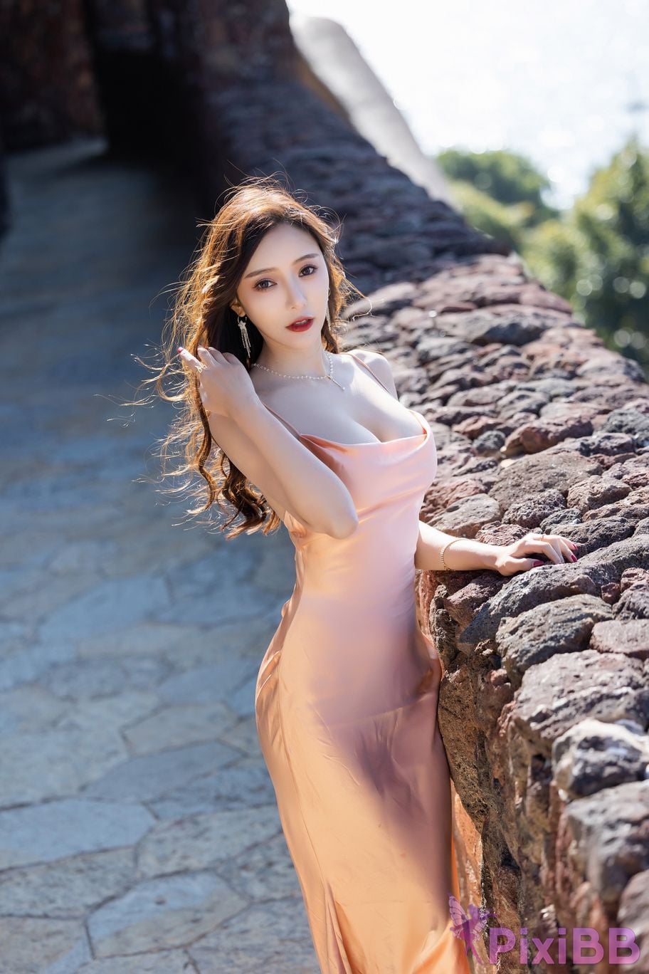 No watermark for in app purchases Wang Xinyao yanni XIUREN model perspective big red flower PixiBB.COM 076