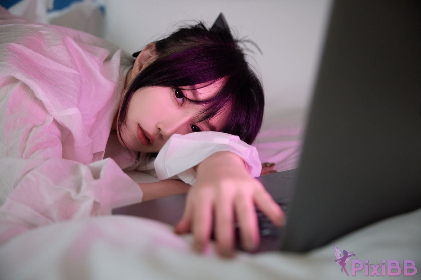 No watermark for in app purchases Yueer Yue er white shirt PixiBB.COM 017