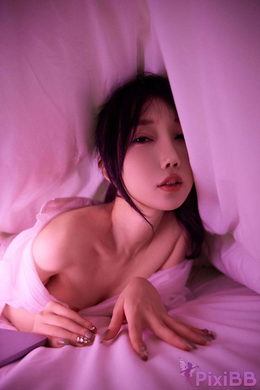 No watermark for in app purchases Yueer Yue er white shirt PixiBB.COM 042