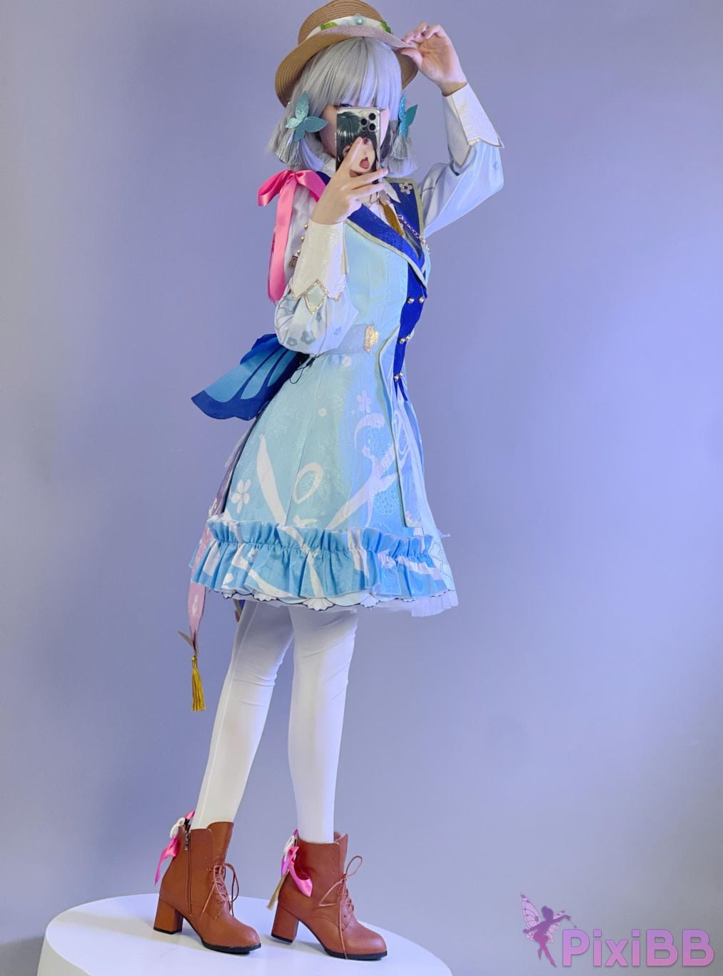 Cosplayer young love Youmeko Genshin Kamisato Ayaka PixiBB.COM 001