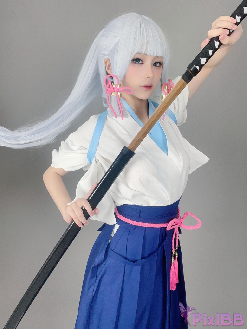 Cosplayer young love Youmeko Genshin Kamisato Ayaka PixiBB.COM 004