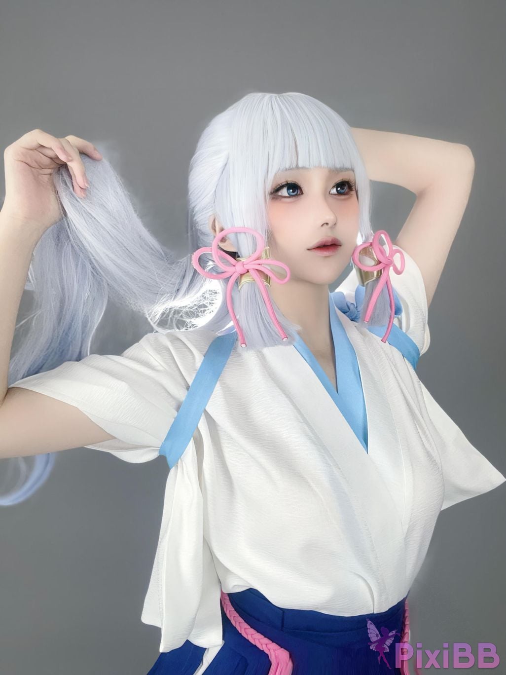 Cosplayer young love Youmeko Genshin Kamisato Ayaka PixiBB.COM 019