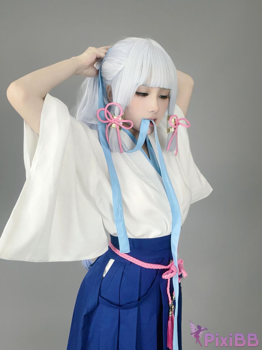 Cosplayer young love Youmeko Genshin Kamisato Ayaka PixiBB.COM 029