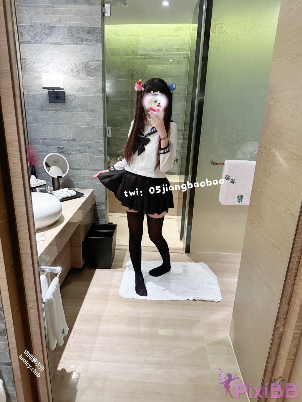 OtherXXX mengbaobaby small transparent Electric shock cute king Top twin pony tail white tiger loli private shooting subscription PixiBB.COM 003
