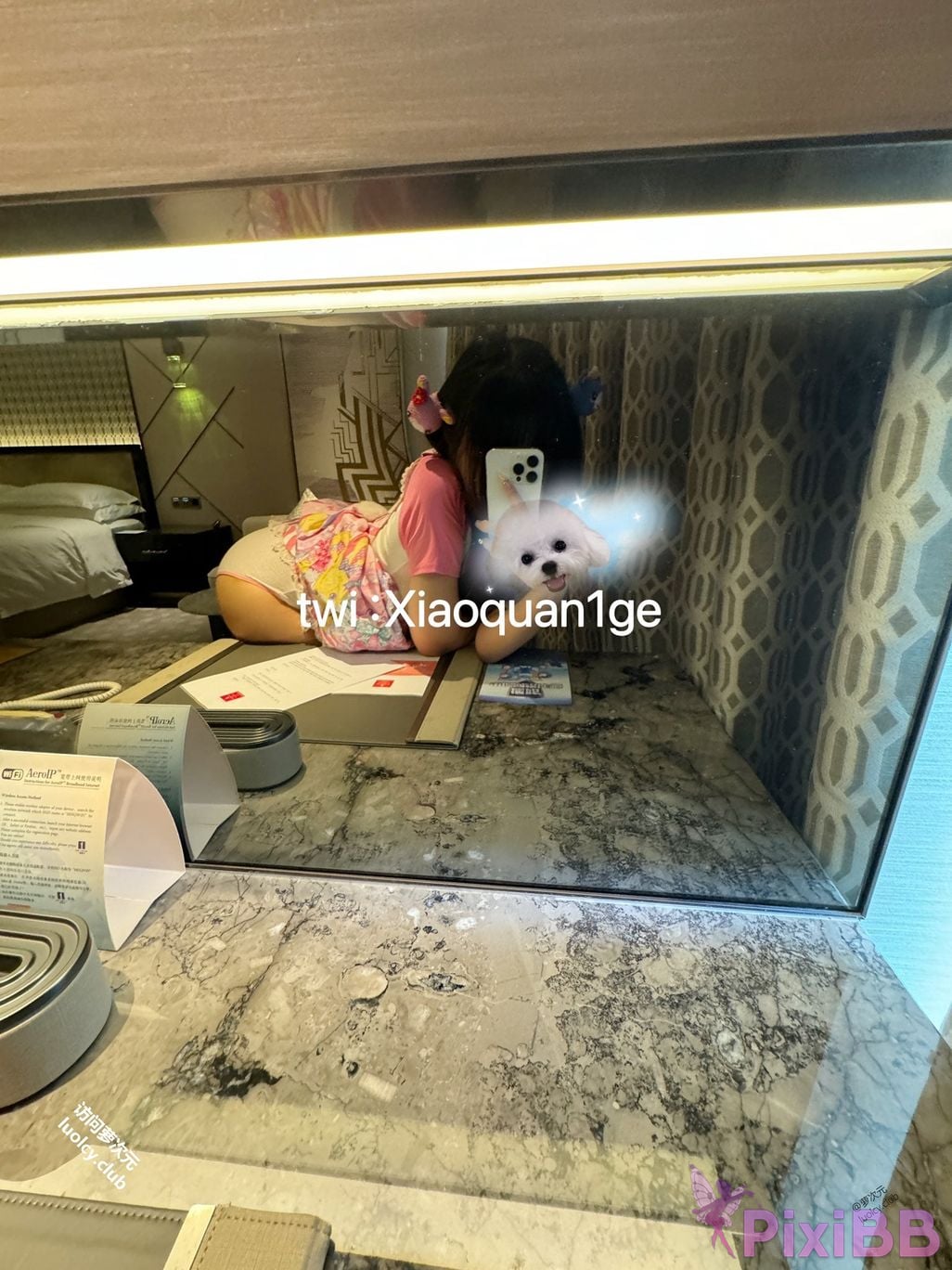 OtherXXX mengbaobaby small transparent Electric shock cute king Top twin pony tail white tiger loli private shooting subscription PixiBB.COM 019