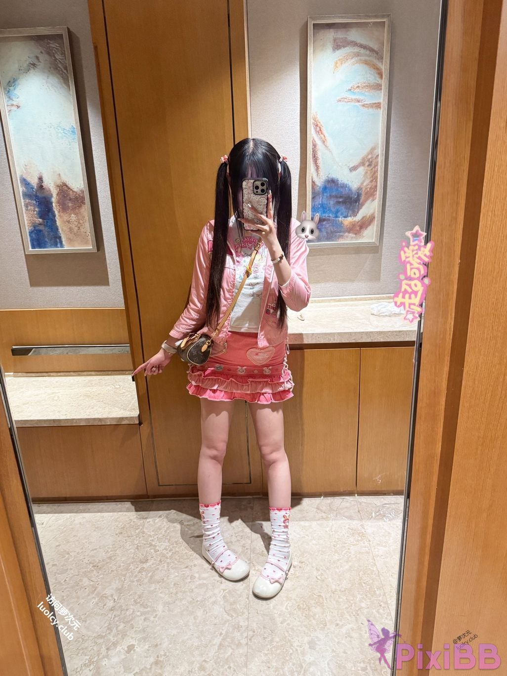 OtherXXX mengbaobaby small transparent Electric shock cute king Top twin pony tail white tiger loli private shooting subscription PixiBB.COM 029