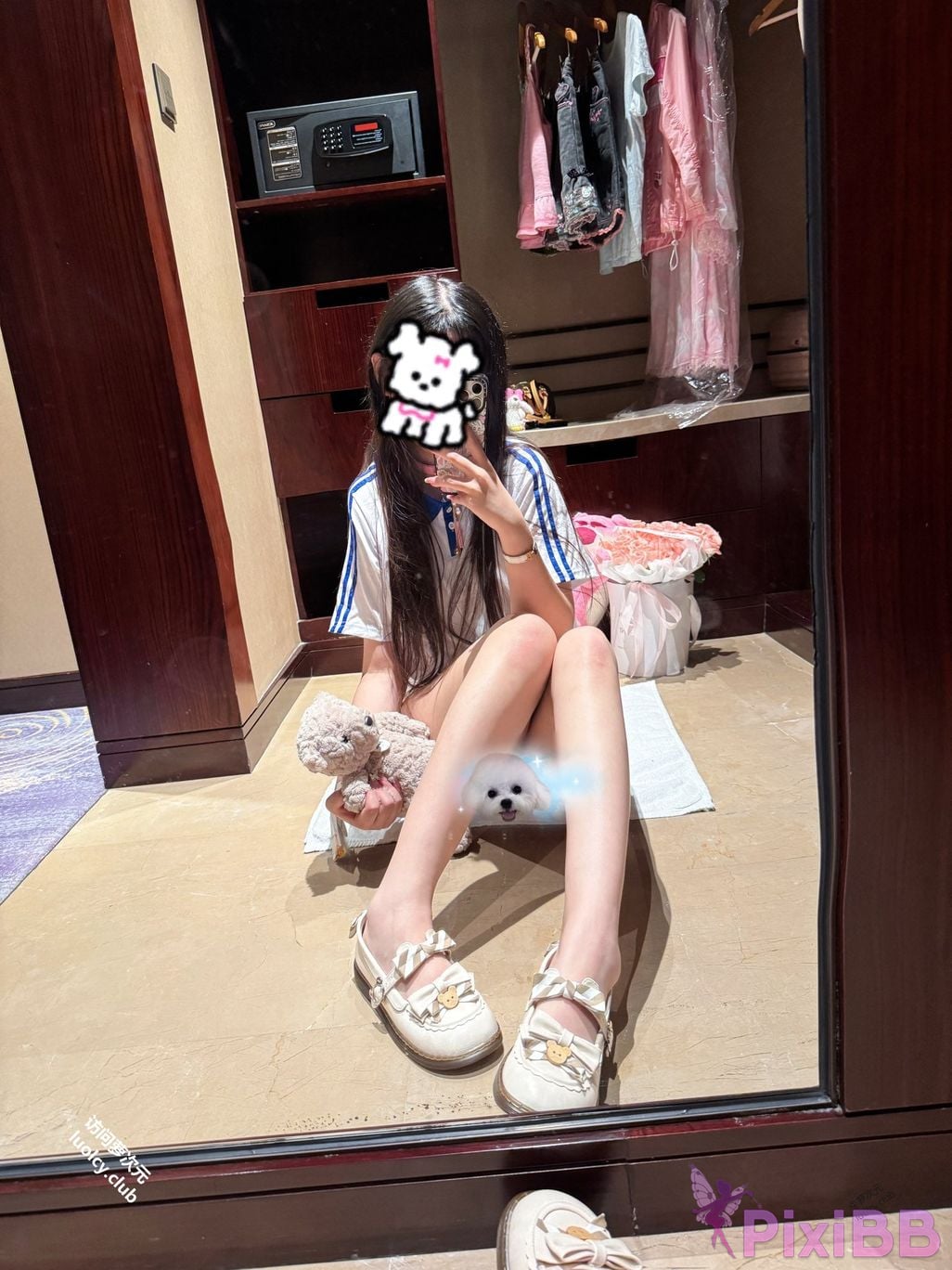 OtherXXX mengbaobaby small transparent Electric shock cute king Top twin pony tail white tiger loli private shooting subscription PixiBB.COM 047