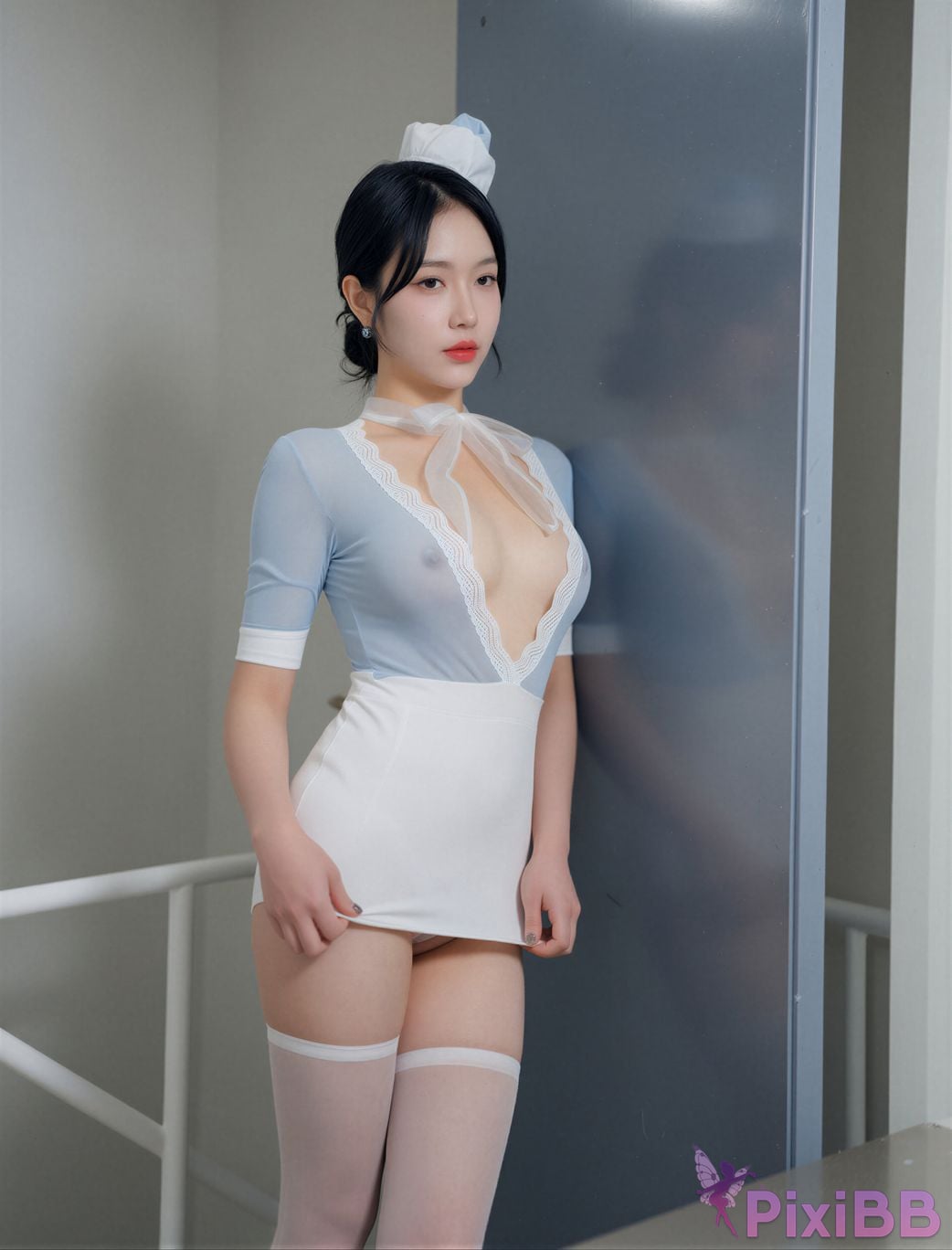AI Enhanced Bimilstory Suji profit Vol.03 Wet Flight Attendant PixiBB.COM 020