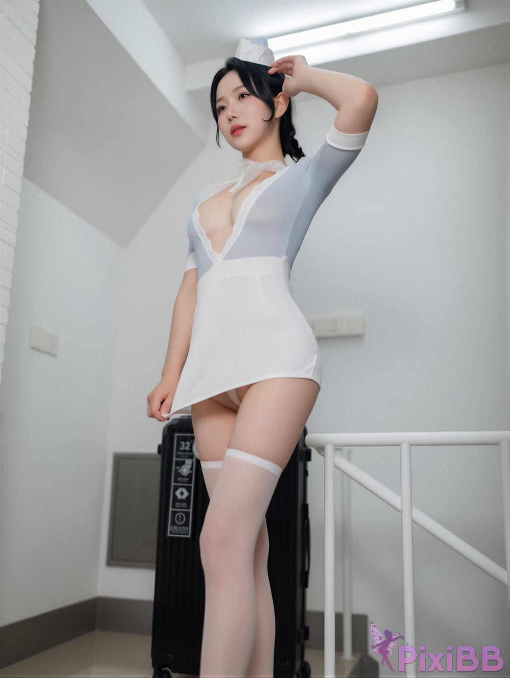 AI Enhanced Bimilstory Suji profit Vol.03 Wet Flight Attendant PixiBB.COM 030