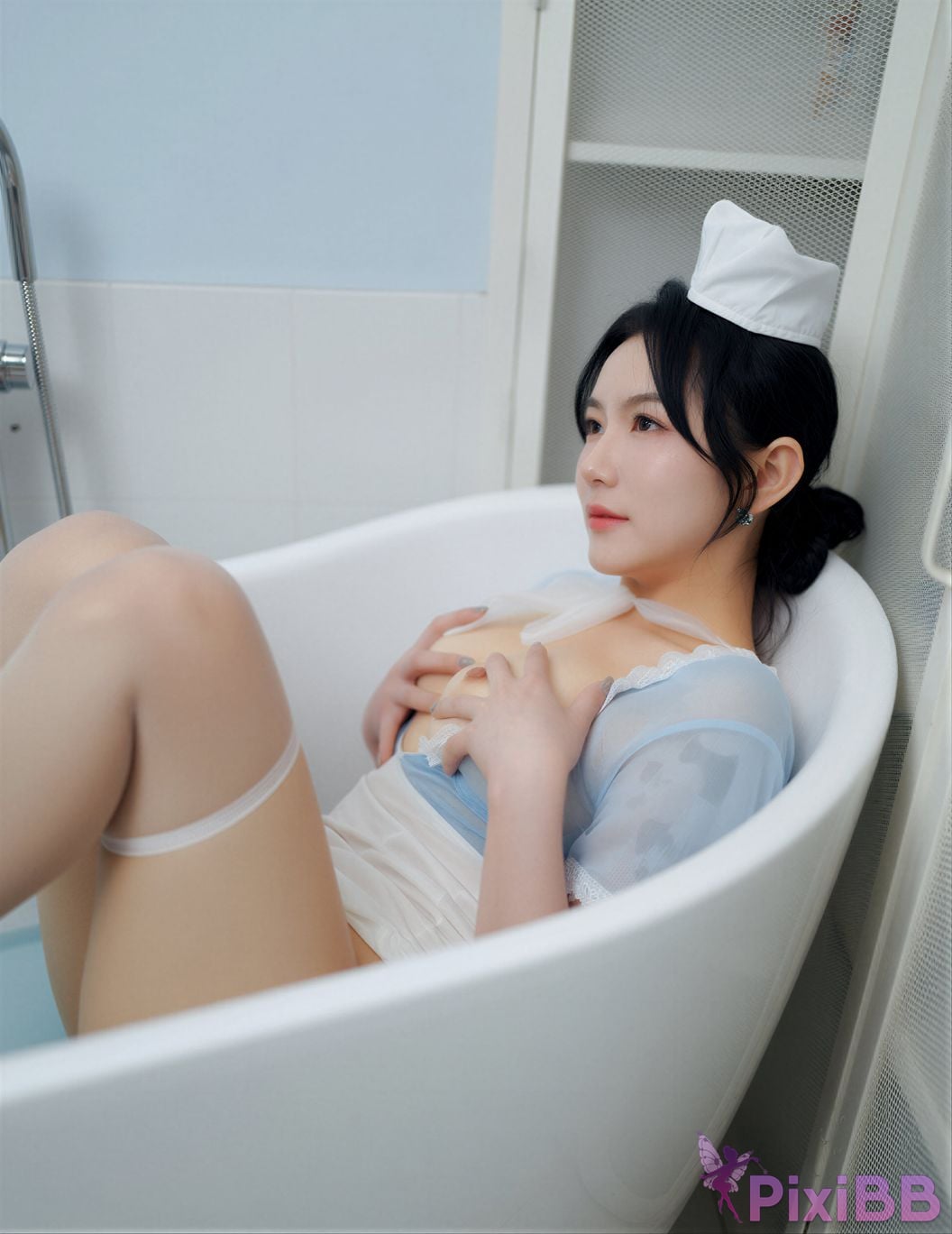 AI Enhanced Bimilstory Suji profit Vol.03 Wet Flight Attendant PixiBB.COM 032
